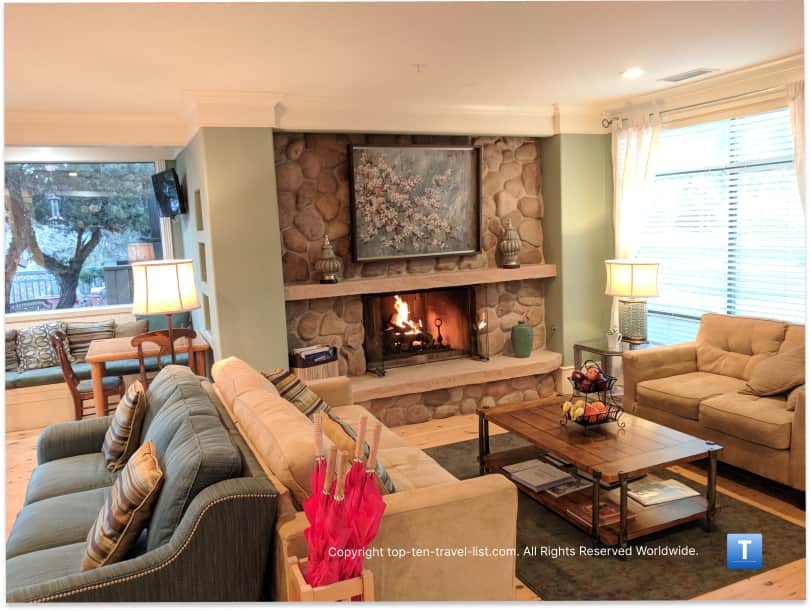 Fireplace at The Inn Above Oak Creek