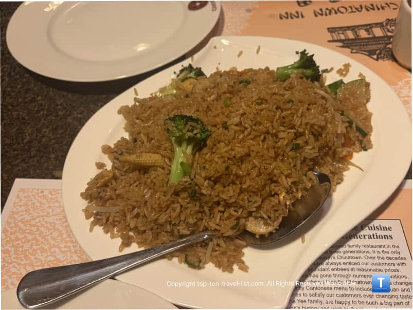 Fried rice at Chinatown Inn 