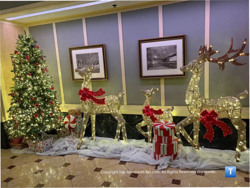 Reindeer display at the Omni William Penn
