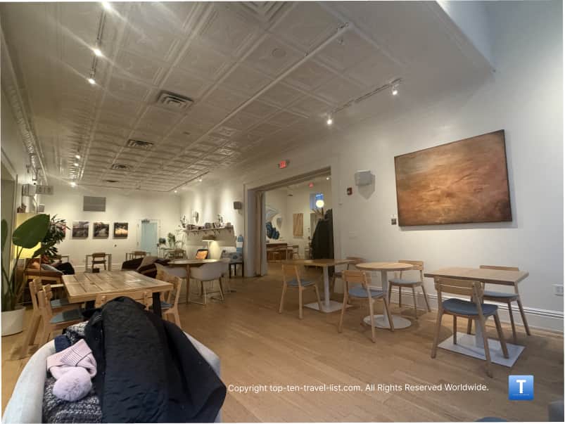 Interior of Lekko Coffee in Cleveland
