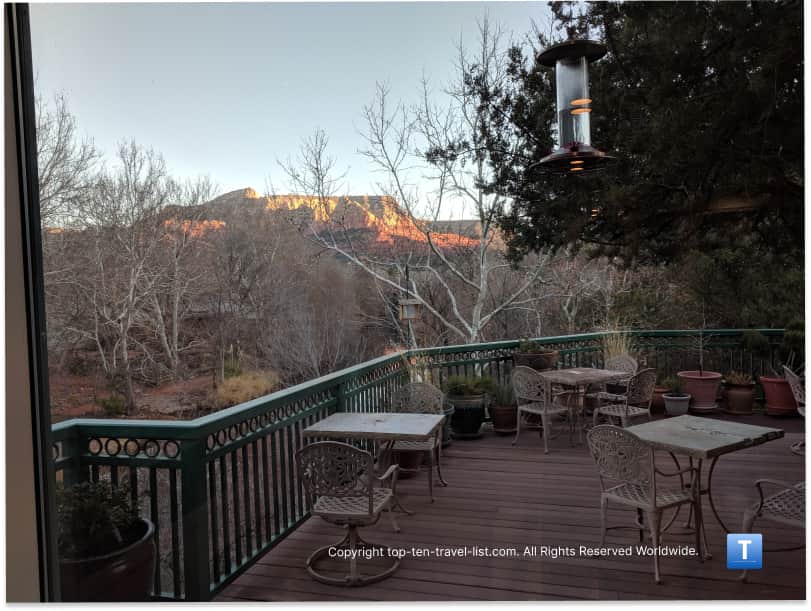 Patio at The Inn Above Oak Creek in Sedona