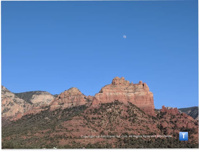 Scenic red rock view from the Wildflower Bread