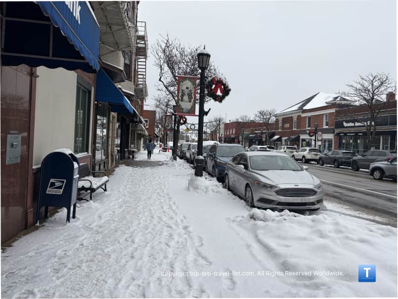 Snow on Main Street in Willoughby 