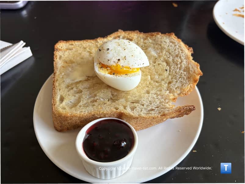 Tartine with preserves at The Judith Cafe in Cleveland