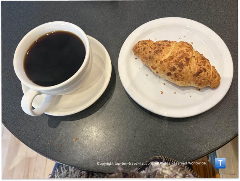 Almond croissant at Sweetwaters Coffee in Ann Arbor