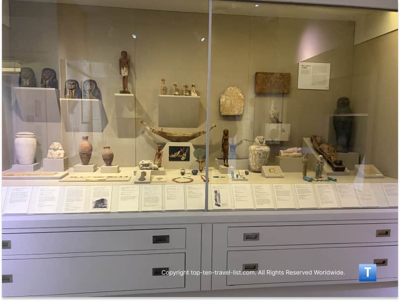 Ancient Egyptian artifacts at the Kelsey Museum of Archaeology