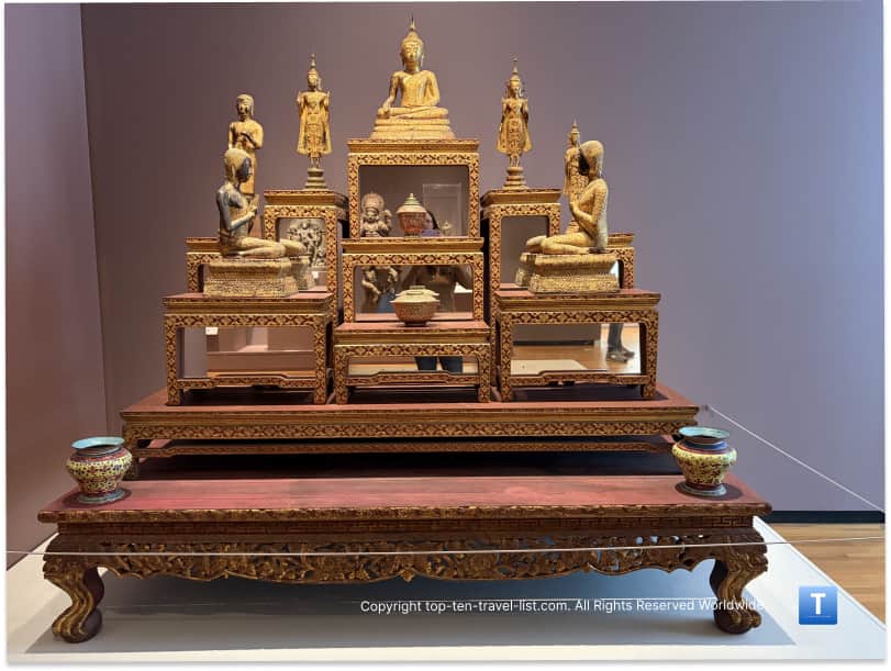Thai altar set at the University of Michigan Art Museum