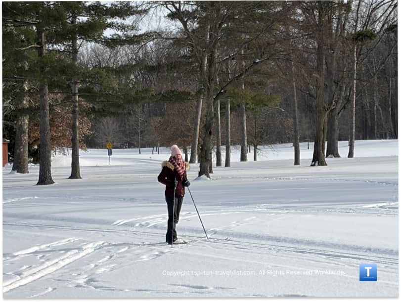 Cross country skiing at the Big Met Golf Course in Cleveland