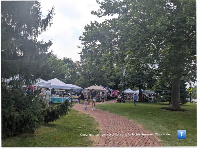 Farmer's market in Hudson, Ohio
