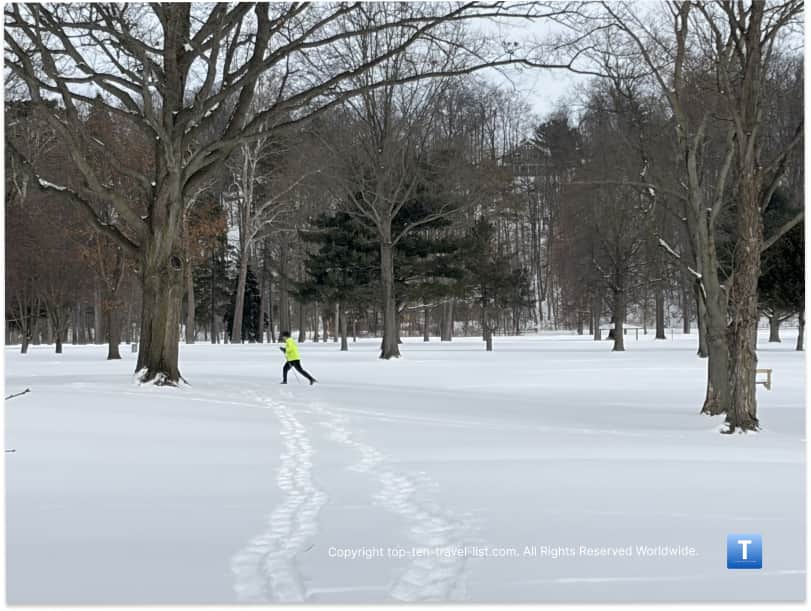 skiing at Big Met Golf Course in Cleveland