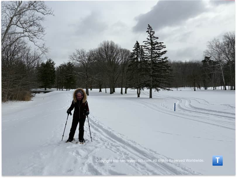 Snowshoeing at Big Met Golf Course in Cleveland