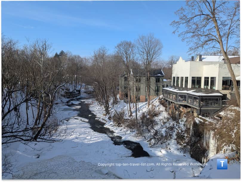 Winter scene in Chagrin Falls, Ohio