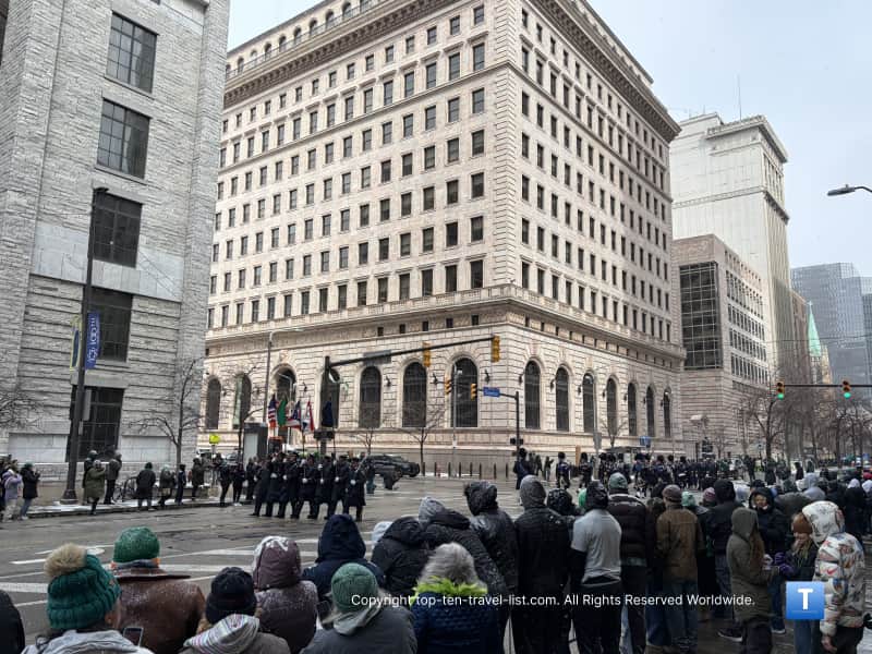 Bagpipers at the Cleveland St. Patrick's Day parade