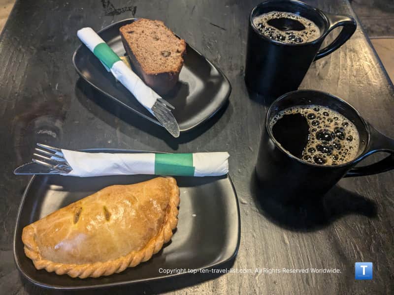 Coffee and Irish soda bread at Five Points in Cleveland