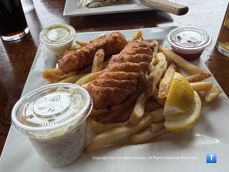 Fish and Chips at The Harp in Cleveland