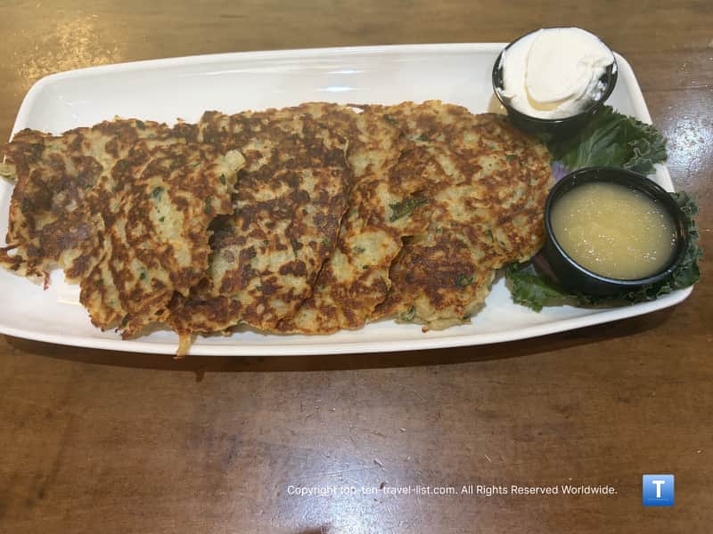 Potato pancakes at Joe's Diner in Rocky River, Ohio