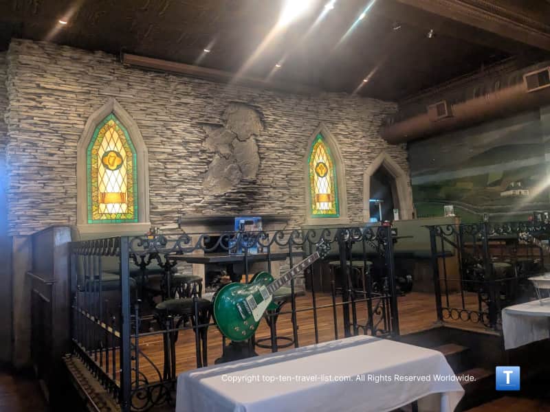 Stained glass at P.J. McIntyre's Irish Pub in Cleveland