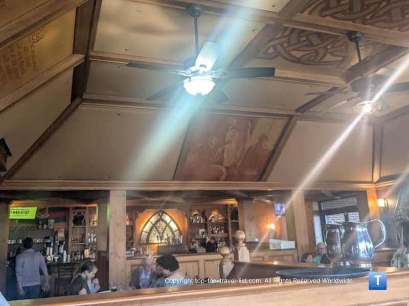 Woodsy bar of the Harp in Cleveland