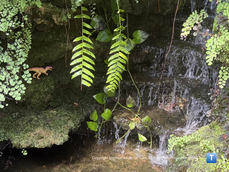 Dinosaur toys hidden at the Garfield Park Conservatory