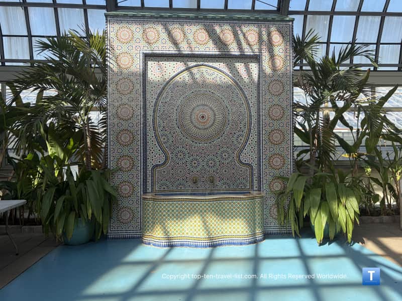 Mosaic fountain at the Garfield Park Conservatory