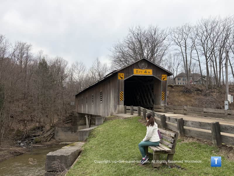 Creek Road covered bridge photo opp