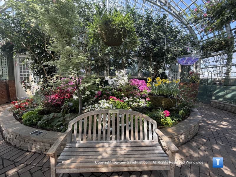 Spring garden at the Garfield Park Conservatory