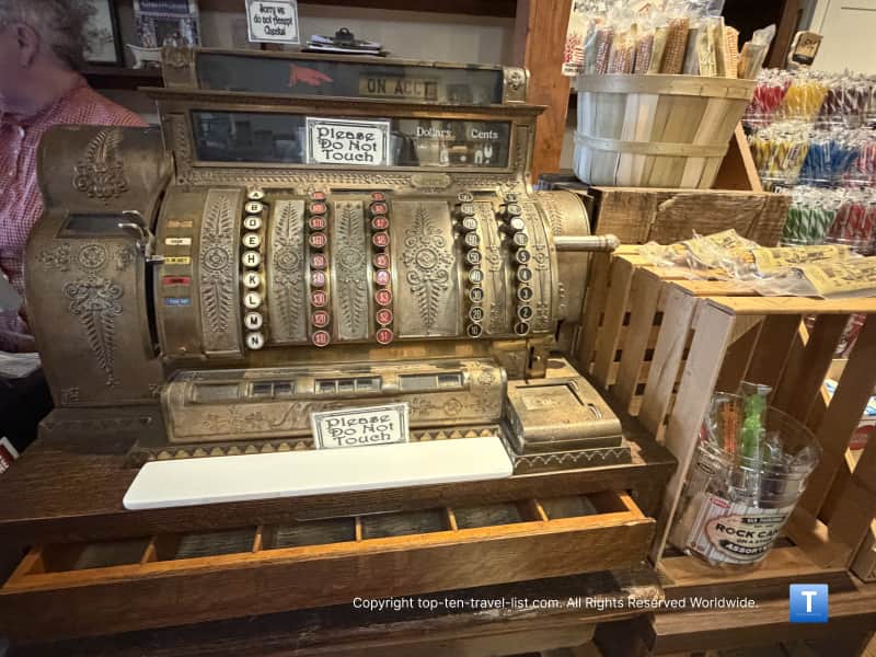 Antique register at the Boot Hill Museum in Dodge City