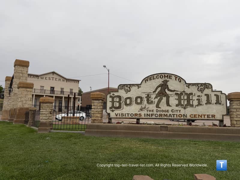 Boot Hill Museum sign in Dodge City