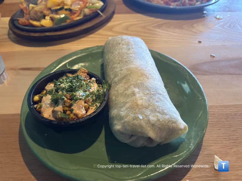 Grilled Chicken burrito at Cien Agave in Scottsdale