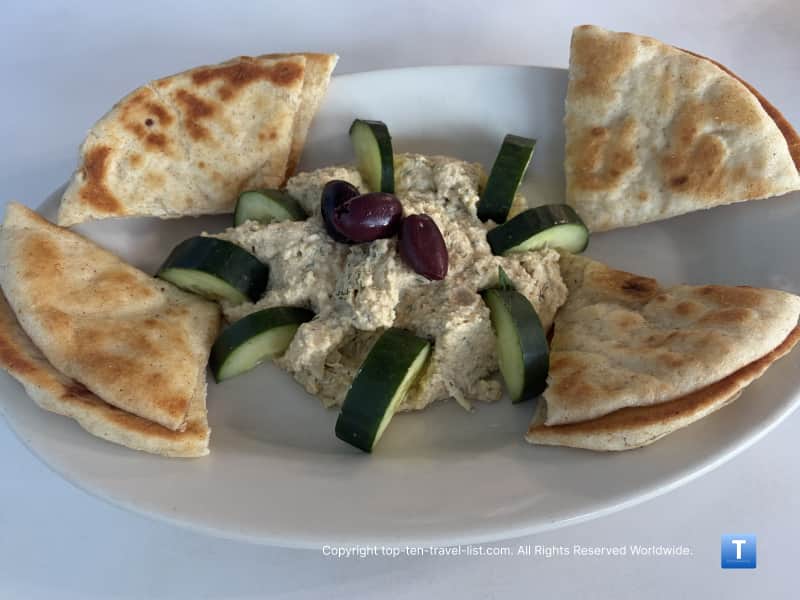Hummus plate at Jim & Jennie's Greek Village in Omaha