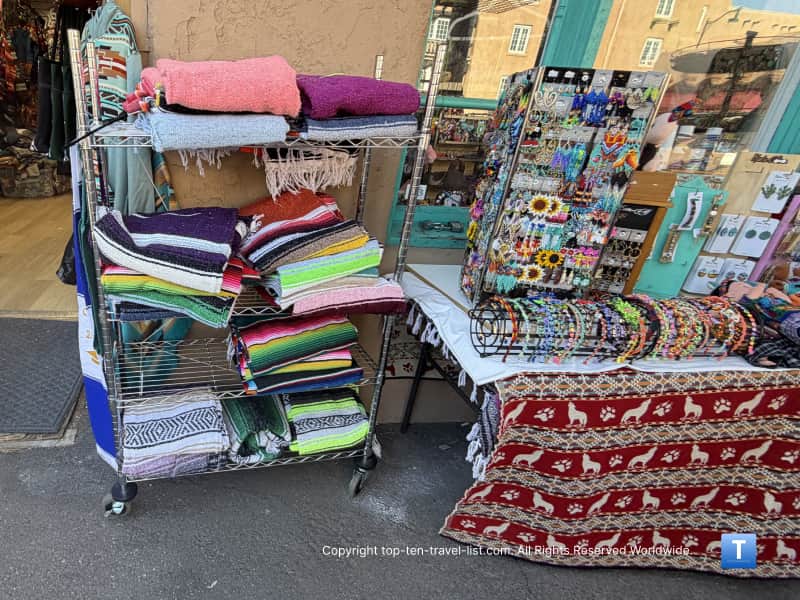 Navajo blankets in Santa Fe, NM