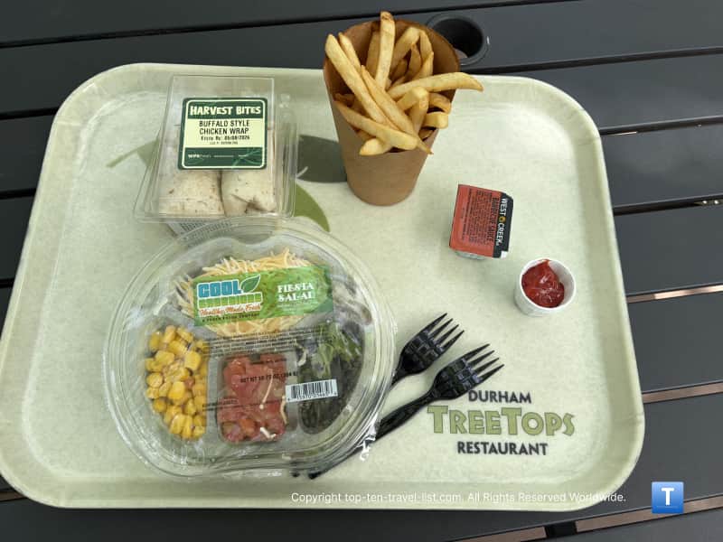 Wrap and salad at Tree Tops restaurant at the Henry Doorly Zoo
