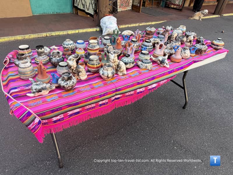 Mini pottery pieces in Santa Fe, NM
