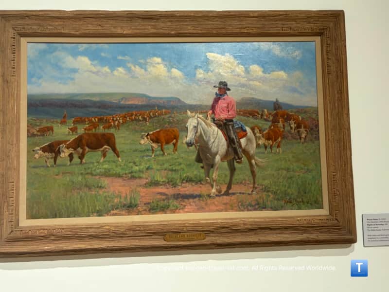 Cowboy painting at the Western Spirit Museum in Scottsdale
