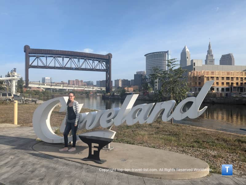 Cleveland script sign at The Foundry