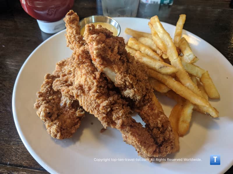 Chicken tenders at the Rowley Inn in Tremont, OH