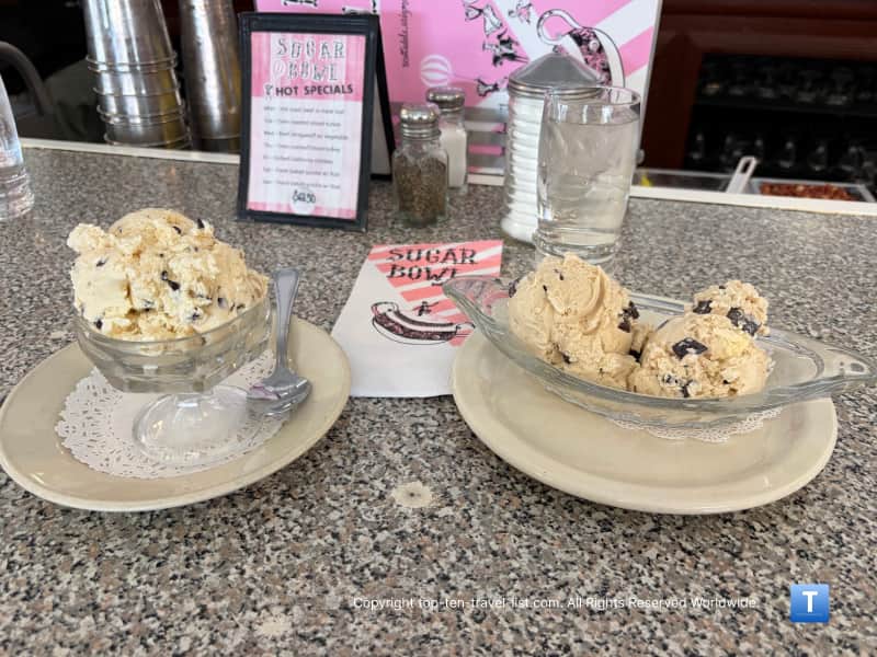 Cookie dough and peanut butter cup ice cream at the Sugar Bowl in Scottsdale