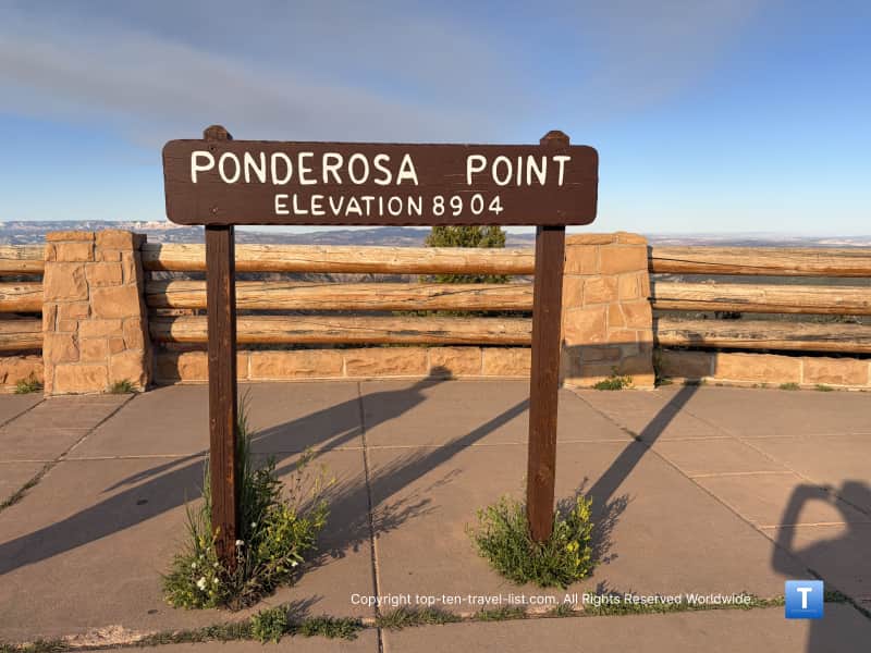 Ponderosa Point overlook at Bryce Canyon National Park