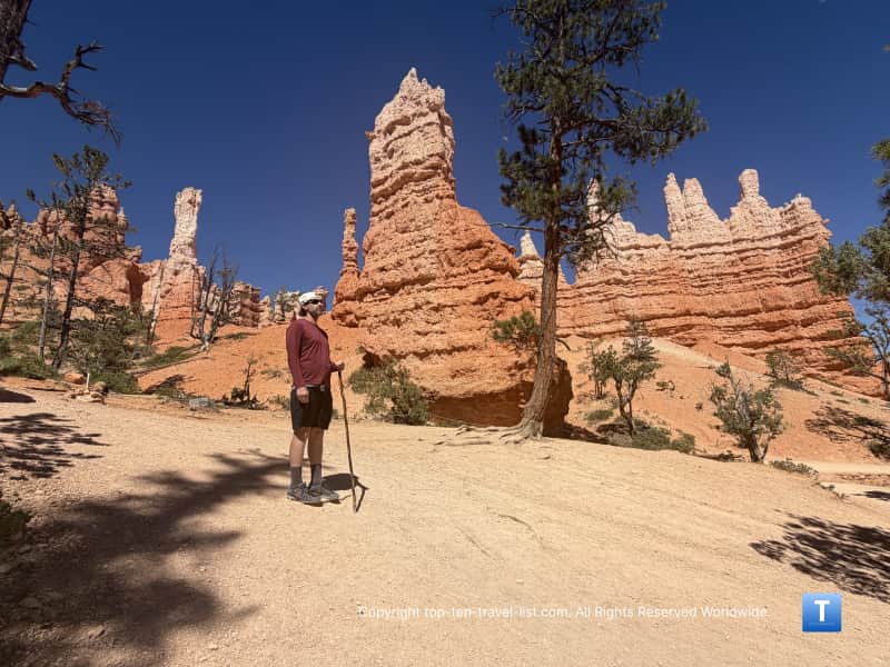 View of the Queen Victoria rock formation at Bryce Canyon
