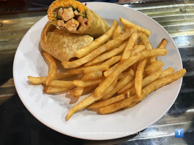 Jack Chicken Wrap at Sasquatch Jacks in Waverly, Iowa