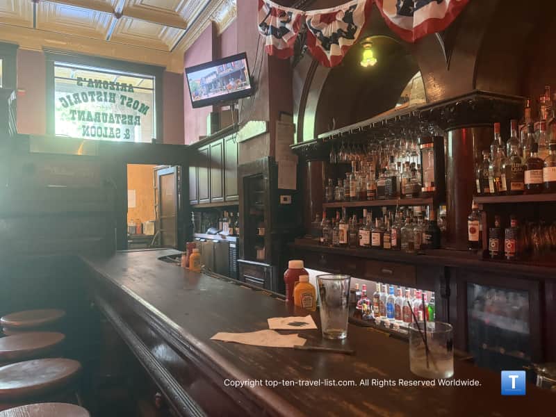 Bar at the Palace Saloon on Whiskey Row in Prescott