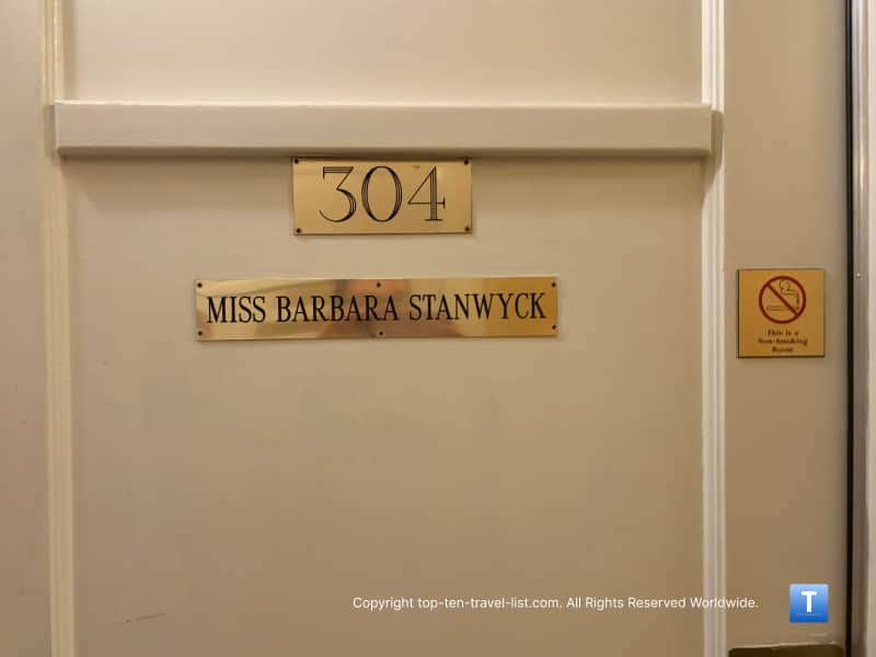 Barbara Stanwyck room at the Monte Vista in Flagstaff