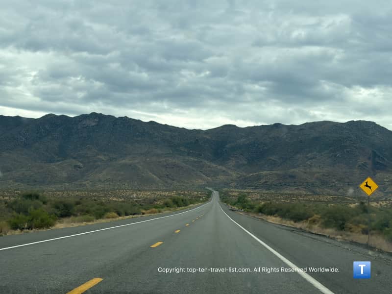 Big mountain views driving into Prescott