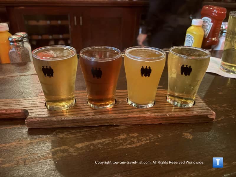 Southwestern beer sampler at The Palace Saloon in Prescott, Arizona