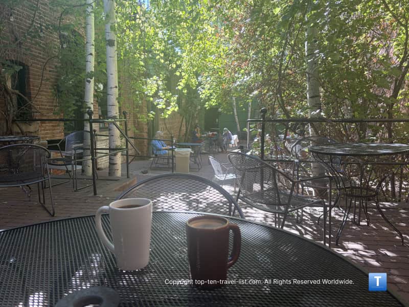 Patio at Late for the Train in Flagstaff