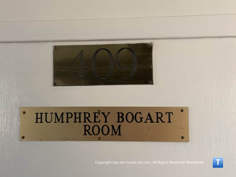 Humphrey Bogart room at the Monte Vista in Flagstaff