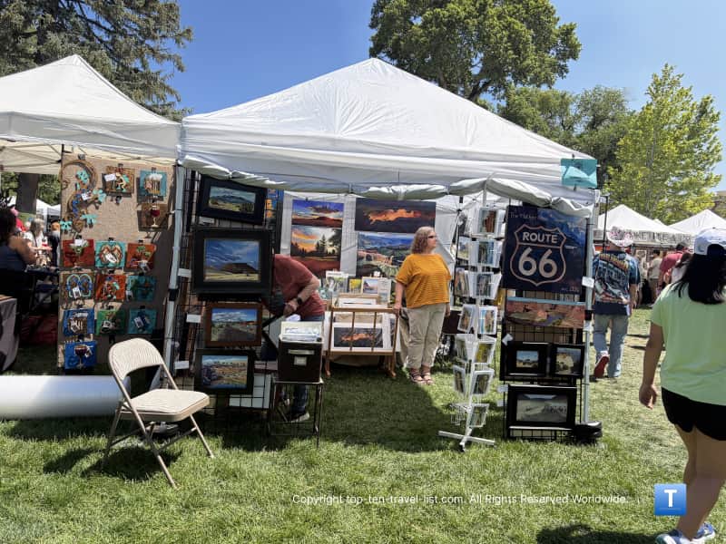Landscape art at the Art in the Park fest in Flagstaff