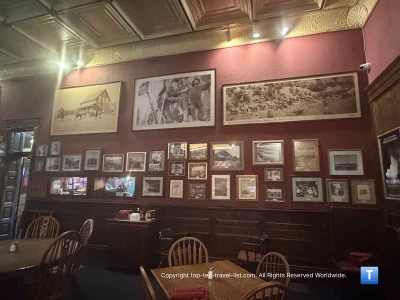 Historic western memorabilia at The Palace Saloon in Prescott