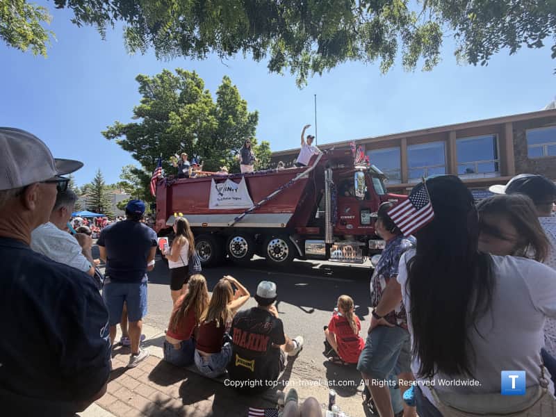 Truck in Flagstaff 4th of July parade
