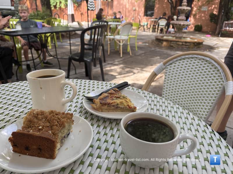 Quiche and pastries at Wild Iris Coffeeshop in Prescott